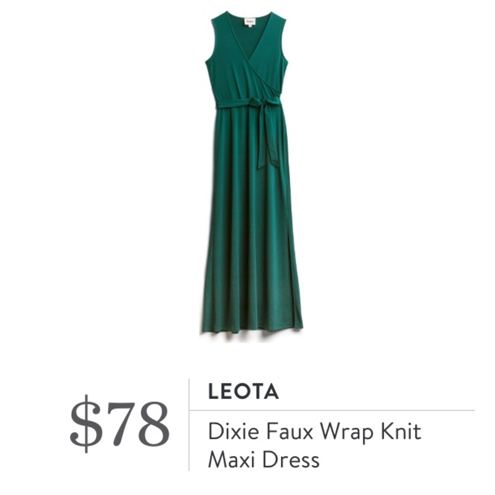 Leota Dixie Faux Wrap Knit Maxi Dress